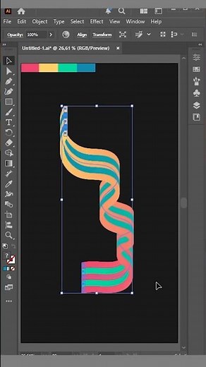 Create a Gradient Ribbon in Illustrator using the Blend Tool