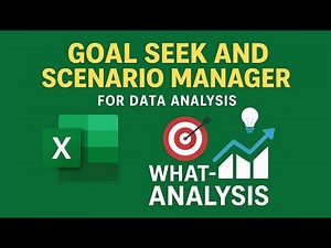 Goal Seek and Scenario Manager for Data Analysis