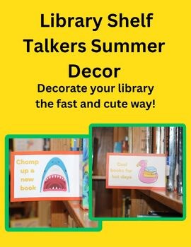 20 Summer Book Talker Shelf Tags for School Library Displays – Printable Library