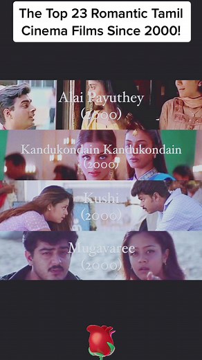Top 23 Romance Films in Tamil Cinema Since 2000