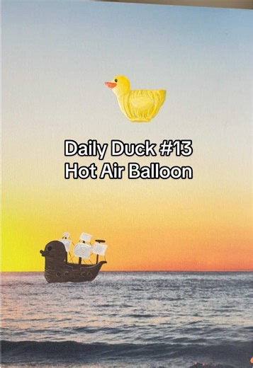 Daily Duck 13: Hot Air Balloon and happy national rubber ducky day! #rubberduck #dailyduck #upcycledart #painting #hotairballoon