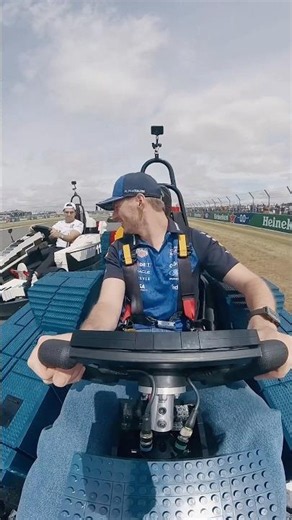 Chestappen chaos on drivers parade 🧱 #F1 #BritishGP