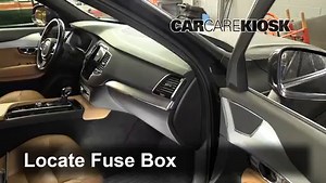 Interior Fuse Box Location: 2018 Volvo XC90 T6 Momentum 2.0L 4 Cyl.