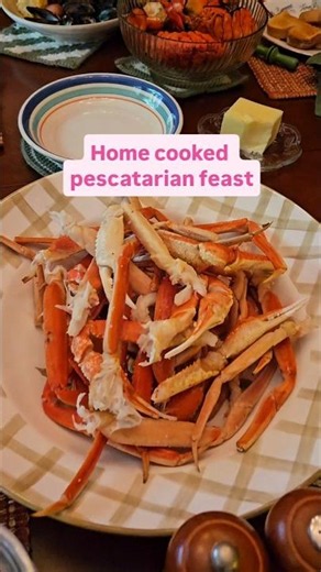 Home-cooked pescatarian feast