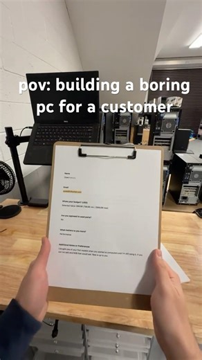pov: building a boring pc for a customer #fyp #gaming #pc