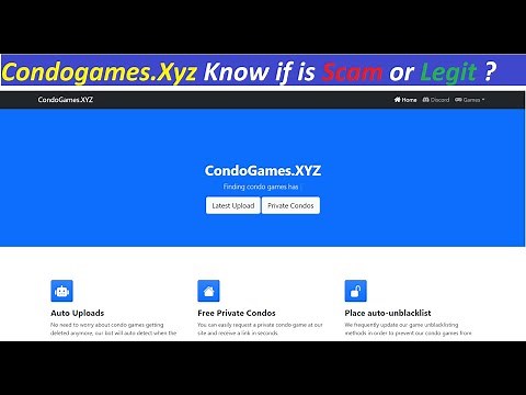 Condo games ! Condogames ! condogames.xyz roblox ! Condogames.Xyz Know if is Scam or Legit ?