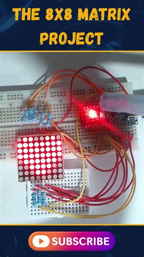 Arduino 8x8 LED Matrix Project in Action #arduinotutorial #arduinoproject #arduino