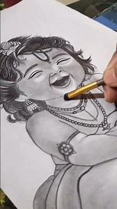 How to make a cute little Krishna sketches... #viralshorts #song #drawingtutorial #sketch