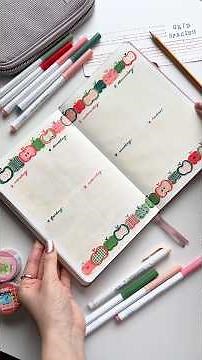 Bullet journal weekly spread!! Love the November Apple theme 😄🍎#bulletjournal #planwithme #bujo