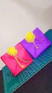 How To Make paper box without glue/No Glue paper craft/ DIY Box/EASY ORIGAMI paper box #shorts