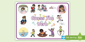 Guess the Verb Display Poster