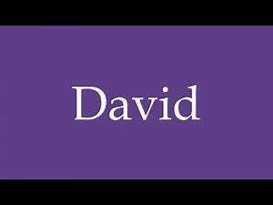 How To Pronounce ''David'' Correctly in Spanish