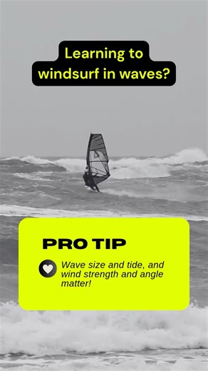 🤯 Can I windsurf in waves? #windsurfing #waves #surfing