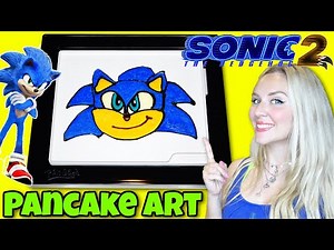 Sonic The Hedgehog 2 Movie inspired Pancake Art, Baking DIY