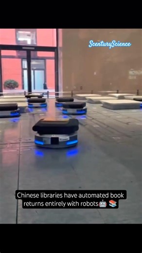Chinese libraries have automated book returns entirely with robots 🤖 📚 #science #china #ai