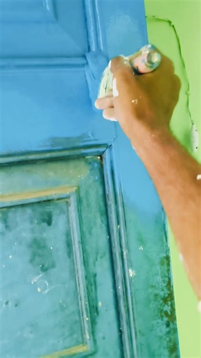 blue oil paint work #youtubeshorts #interiordesign #oilpainting