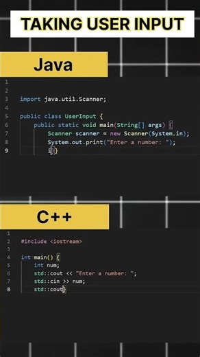 c++_ java taking users input
