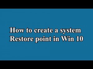 How To Create A System Restore Point On Windows 10 (如何在 Windows 10 上建立系統還原點) (粵語)