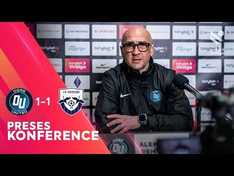 6. kārta: Ogre United 1:1 FK Grobiņa (Preses konference) (Aleksandrs Rehviašvili un Oskars Kļava)