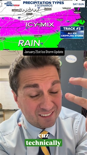 Chris Mulcahy on Instagram: "Right now data keeps trending towards the worst case scenario!! Ooof #winterstorm #ncwx #icestorm #icestorm2026"