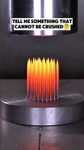 🔥 Red-Hot Nails vs Hydraulic Press ⚙️#hydraulicpress #satisfying #metal #nails #oddlysatisfying