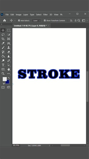 How to Add Text Stroke in Photoshop #shorts