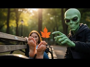 Alien Tickle Feet Challenge in Brooklyn 👣👽 | Testing Girls Feet Reactions with a Leaf!