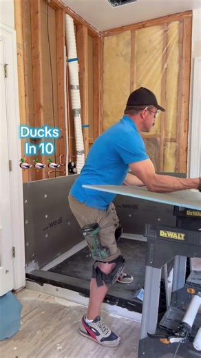 The best way to waterproof a shower. #tile #remodel #work #shower #duckstationtipsandtricks