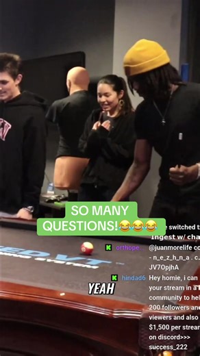 Lmfao it’s strategy to keep us distracted 😂 #BILLIARDS #POOL #QUESTIONS #STREAM #JUANMORE @Laney Schaffer