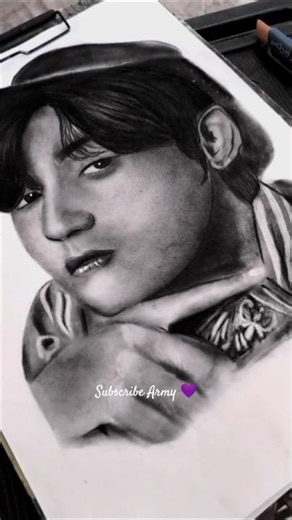 BTS Member Kim taehyung Sketch 💜#viral #shortvideos #shorts #bts #kimtaehyung #drawing #sketch