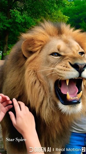 Angry Wild Lion Roaring Loudly in the Jungle #lion #wildlife #shorts