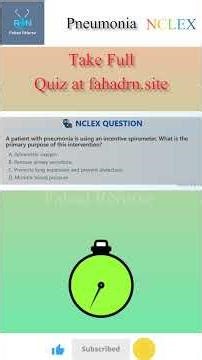Pneumonia NCLEX Question: Incentive Spirometer Use