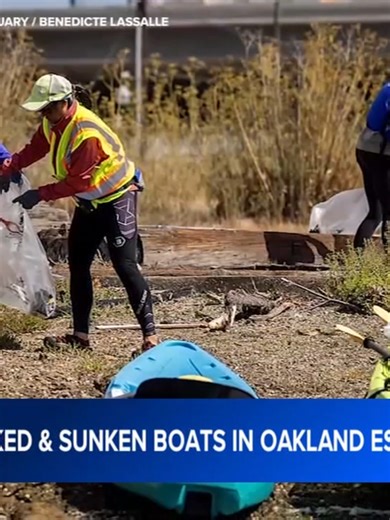 The city of Oakland and several nonprofits are collaborating to clean up the Oakland estuary, which is home to more than 40 sunken or derelict vessels. ABC7 News anchor Dan Ashley joined organizer Mary Spicer and Skipper Ken Mannshardt as they sailed through the Oakland estuary looking for the sunken boats. #oakland #oaklandestuary #abc7news
