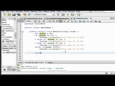 Java tutorial - how to use Nested If's and switch cases