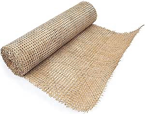 KOLWOVEN 36" Width Natural Rattan Cane Webbing for Caning Projects | Pre-Woven Open Mesh Sheet - 3 Feet Roll