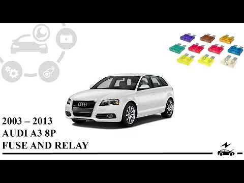 Fuse box diagram Audi A3 2003 - 2012 and relay with assignment and location