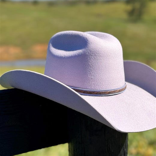 Lavender Wool Cowboy Hat: Western Cattleman Style, 4 1/8" Brim - Etsy