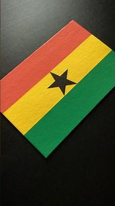 GHANA 🇬🇭 Flag Drawing #africa #posca #flagsdrawing