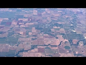 様々な形と柄のアメリカ大規模農場 (センターピボット) [テキサス州上空から]