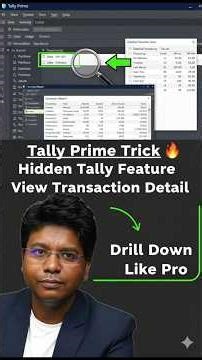 Tally Prime - Best Trick to view transactions in detail #businessowners #tallypro
