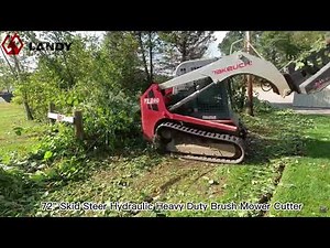 72" Skid Steer Hydraulic Heavy Duty Brush Mower Cutter
