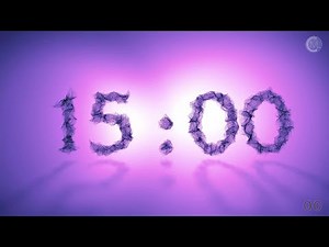 15-Minute Countdown with Soft Voice, Particle Animation & Ambient Effects