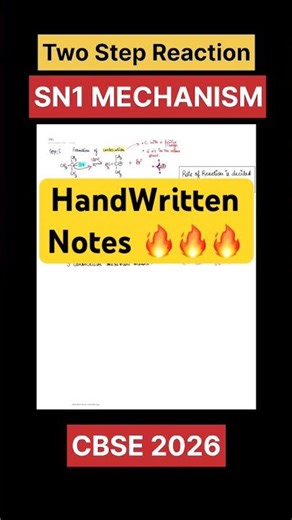 SN1 Reaction Mechanism 🔥 Step by Step | Handwritten Notes | Class 12