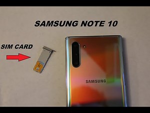 Samsung Note 10 / Note 10 plus How to insert and remove SIM CARD