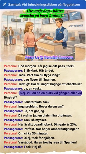 💬 1 minut svenska – lite idag, mycket imorgon#SpråkInlärning #svenska🌱 #lärdigsvenska #konversation | Swedish Lessons