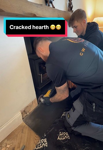 Replacing a Cracked Slate Hearth Without Disturbing Installation