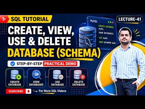 SQL Databases: Create, Use, Show and Drop in 8 Min | Part 41