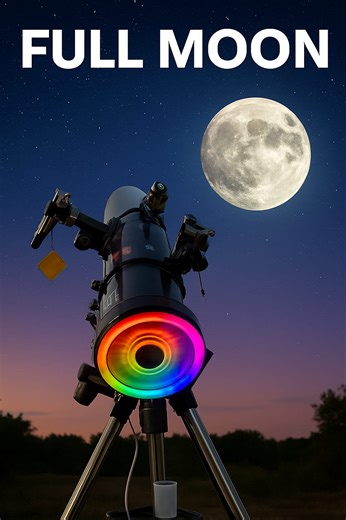 9.7K views · 62 reactions | Full Moon Through My Telescope This shot captures my telescope set up for observing the stunning full moon. With patience and passion for astrophotography, every detail of the lunar surface becomes more magical. ✨ #FullMoon #Astrophotography #MoonLovers #CosmicBeauty #TelescopeView #SkyWatch #NightSkyPhotography #SpaceExploration #CelestialMagic #MoonGazing | Gautam Khirade | Facebook