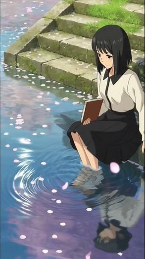 Cherry Blossom Petals in Slow Motion 🌸 | Peaceful Spring Anime Inspired Short #sakura