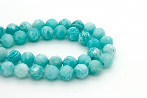 Faceted Amazonite Gemstone Beads: Round Green Stone Beads (4mm 5mm) - Etsy